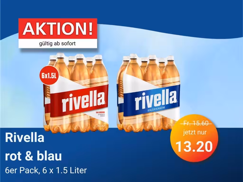 Rivella und Focuswater Aktion bis am 29.03.2025