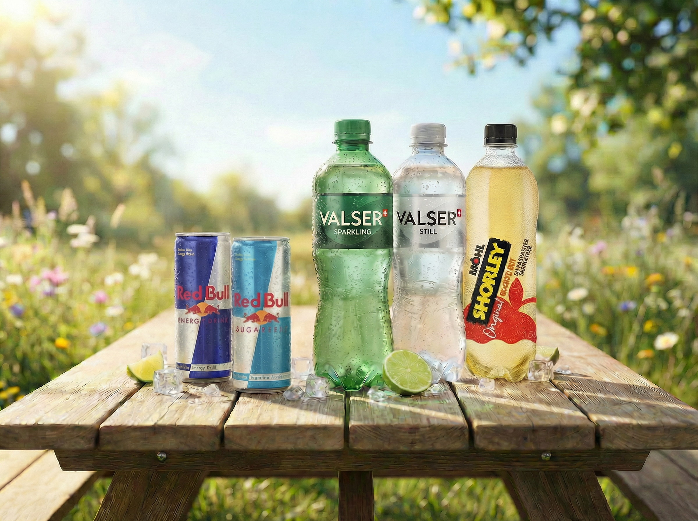 Red Bull, Valser & Shorley in Aktion